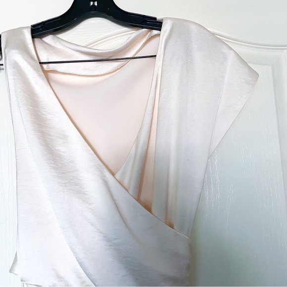 Bec + Bridge Dress Piper Asymmetrical Satin Midi Wedding Rehearsal Ivory 8 NWT - Picture 9 of 16